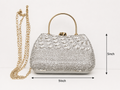 Luxury Silver Crystal Bridal Clutch - Premium Wedding Purse